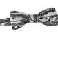 Elegant White Patterned Silk Bow Tie