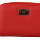 Elegant Textured Leather Red Wallet