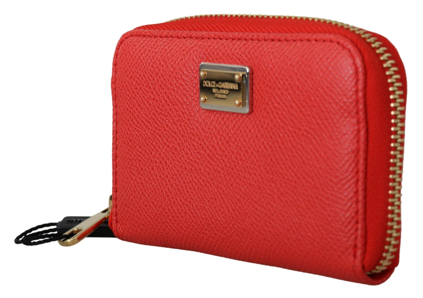 Elegant Textured Leather Red Wallet