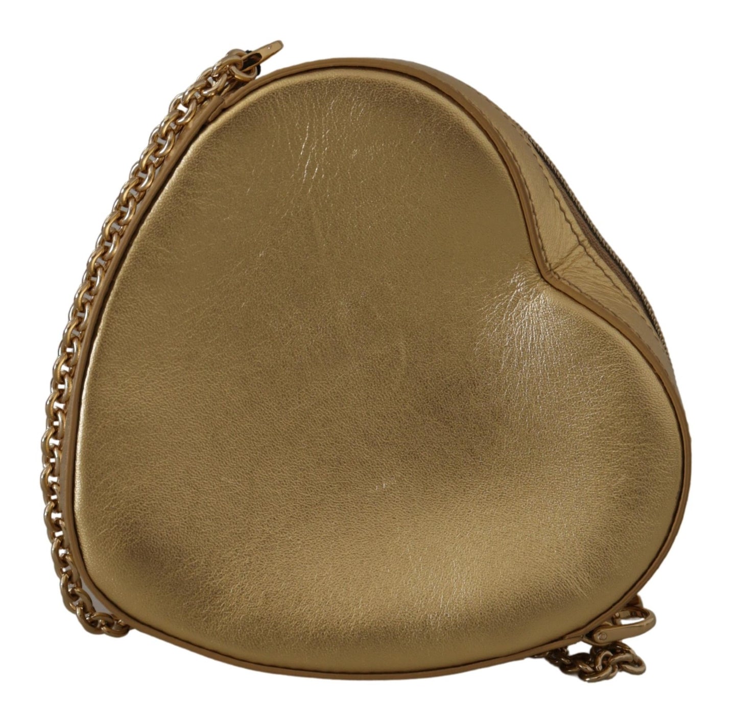 Golden Heart Leather Shoulder Bag