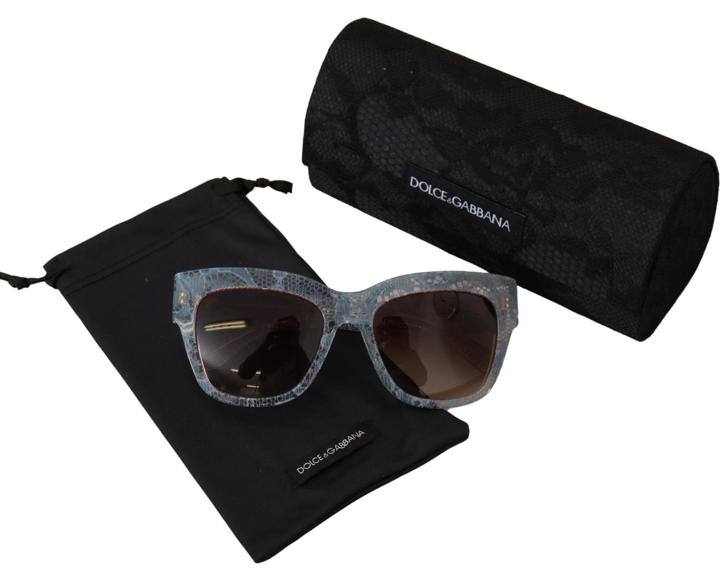 Elegant Lace-Trimmed Gradient Sunglasses