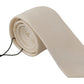 Elegant White Silk Men's Tie