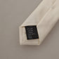 Elegant White Silk Men's Tie