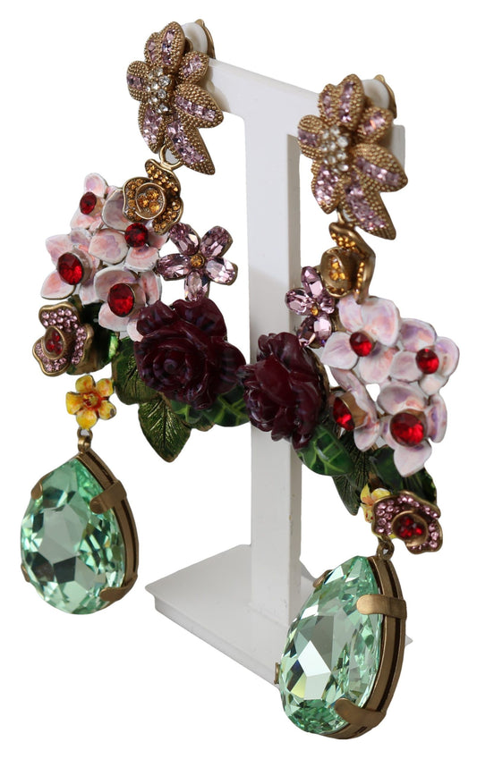 Elegant Floral Bouquet Clip-on Earrings