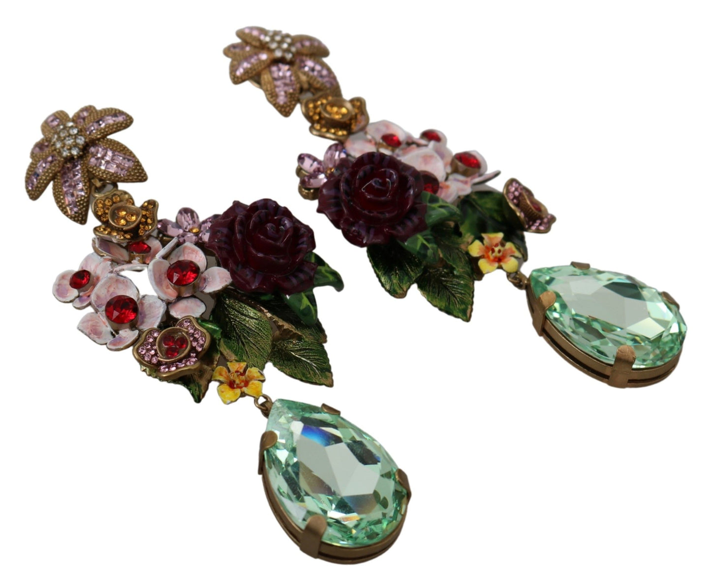 Elegant Floral Bouquet Clip-on Earrings