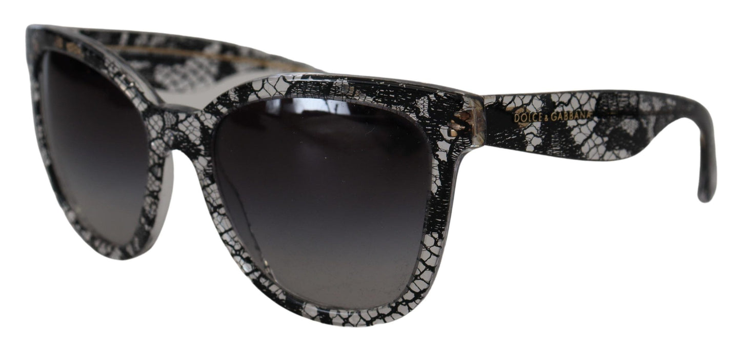 Elegant White Lace Applique Sunglasses