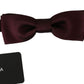 Elegant Violet Silk Bow Tie