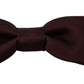 Elegant Violet Silk Bow Tie
