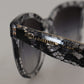 Elegant White Lace Applique Sunglasses
