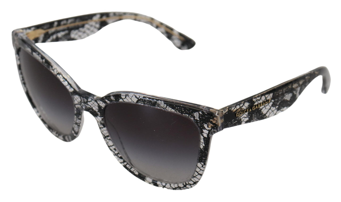 Elegant White Lace Applique Sunglasses