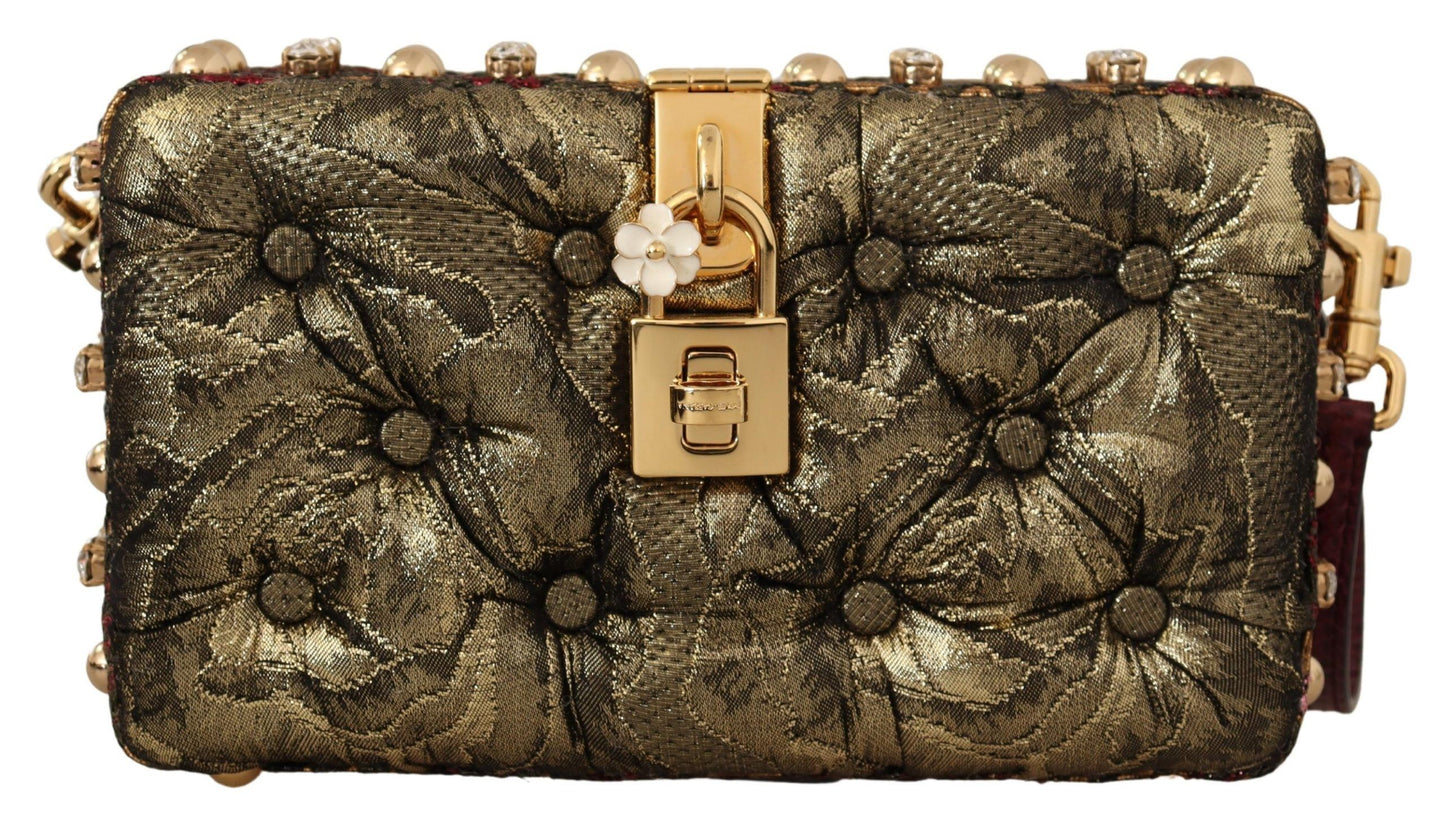 Enchanting Jacquard Box Shoulder Bag