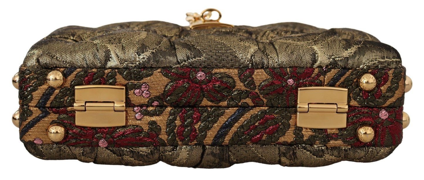 Enchanting Jacquard Box Shoulder Bag