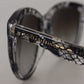 Chic White Lace-Trimmed Designer Sunglasses
