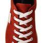 Regal Red Leather and Suede Sneakers