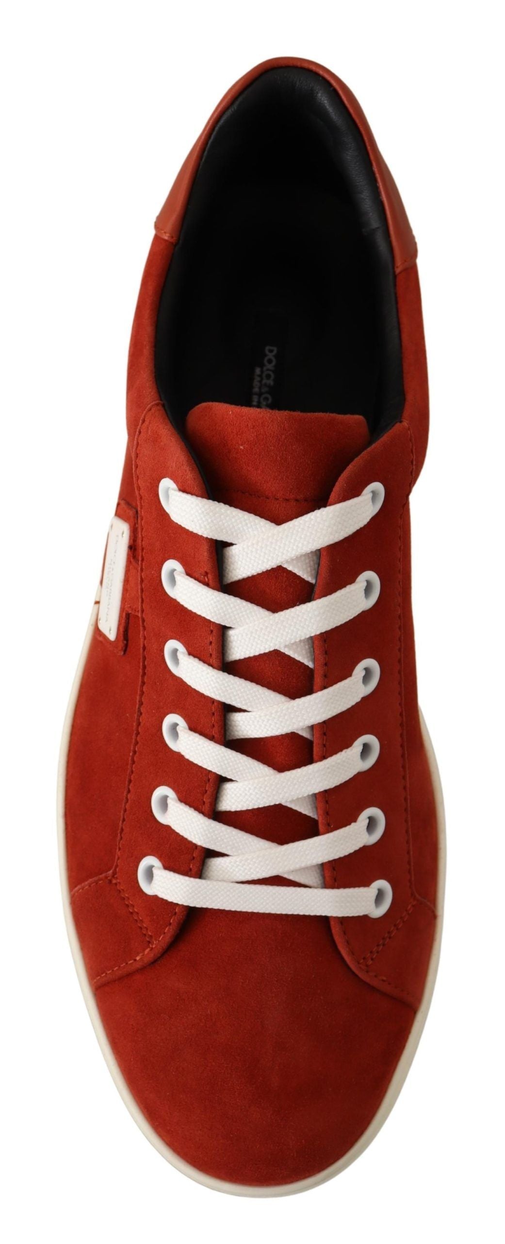 Regal Red Leather and Suede Sneakers