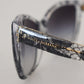 Chic White Lace Trimmed Sunglasses