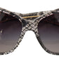 Chic White Lace Trimmed Sunglasses