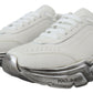 Daymaster White Leather Casual Sneakers