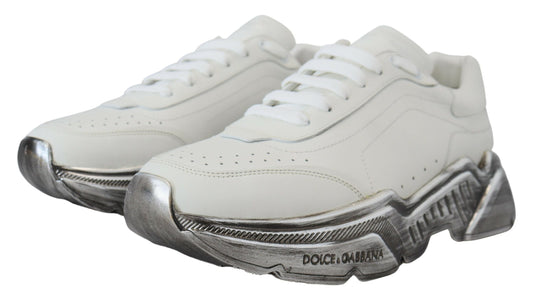 Daymaster White Leather Casual Sneakers