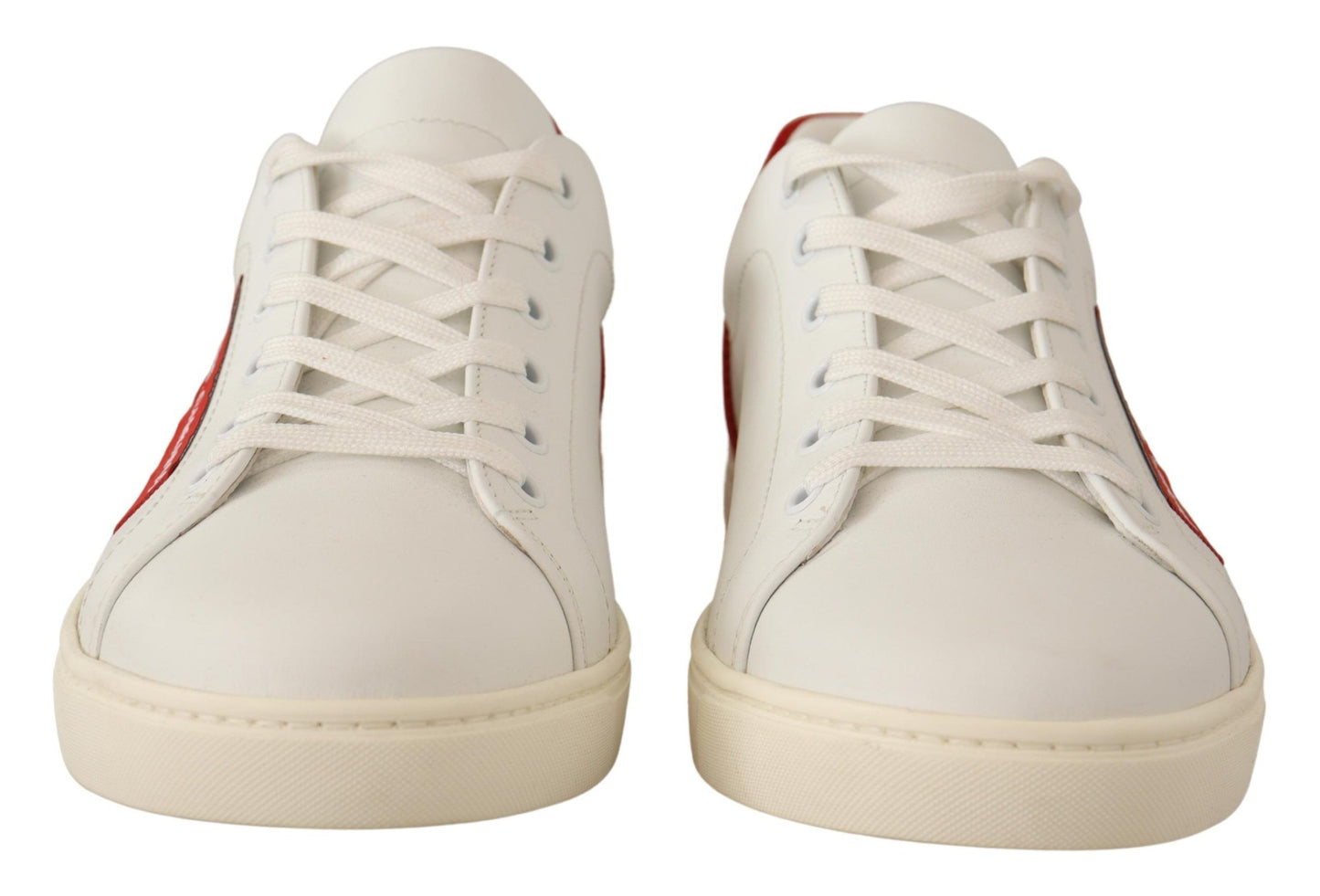 Elegant Low-Top Leather Sneakers in White