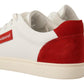 Elegant Low-Top Leather Sneakers in White