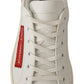 Elegant Low-Top Leather Sneakers in White