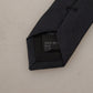 Elegant Blue Silk Men's Tie