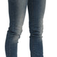 Chic Blue Washed Slim Fit Denim Trousers