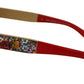 Elegant Red Mosaico Cat-Eye Sunglasses