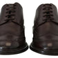 Elegant Brown Lace-Up Wingtip Leather Shoes