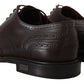 Elegant Brown Lace-Up Wingtip Leather Shoes