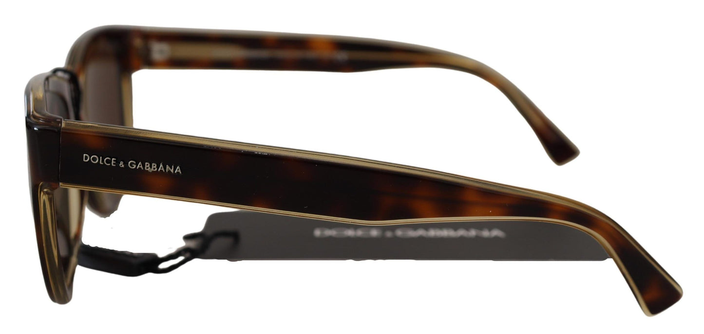 Chic Unisex Brown Acetate Sunglasses