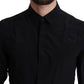 Elegant Black Silk Dress Shirt