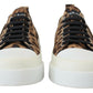 Sleek Leopard Pattern Low Top Sneakers