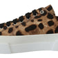 Sleek Leopard Pattern Low Top Sneakers