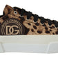 Sleek Leopard Pattern Low Top Sneakers