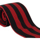 Elegant Silk Black and Red Designer Tie