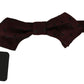 Elegant Purple Dotted Silk Bow Tie