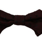 Elegant Purple Dotted Silk Bow Tie