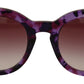 Chic Tortoiseshell Purple Lens Sunglasses