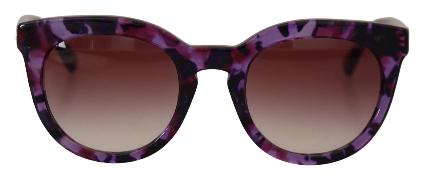 Chic Tortoiseshell Purple Lens Sunglasses