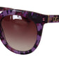 Chic Tortoiseshell Purple Lens Sunglasses