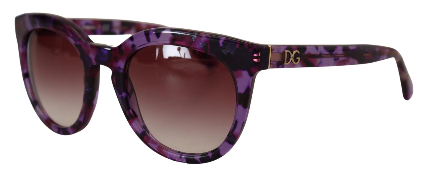 Chic Tortoiseshell Purple Lens Sunglasses