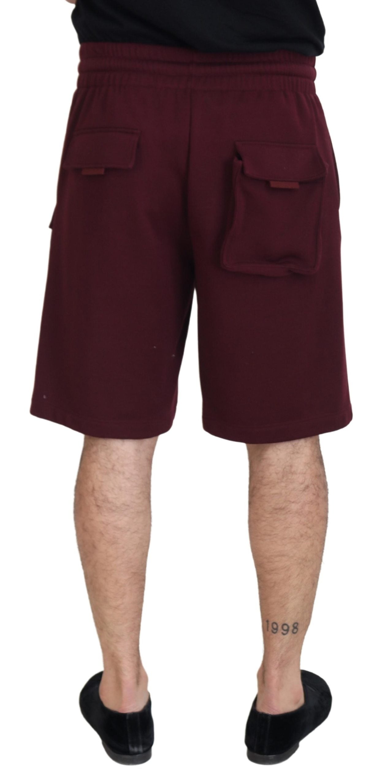 Maroon Dolce & Gabbana Casual Cargo Shorts