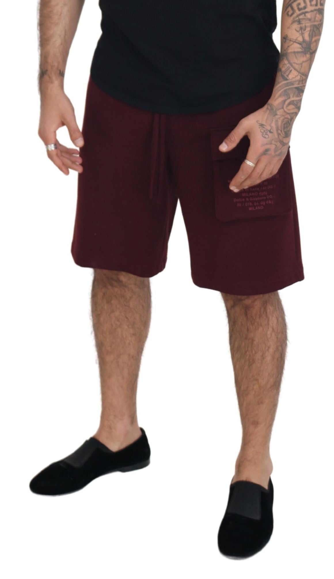 Maroon Dolce & Gabbana Casual Cargo Shorts