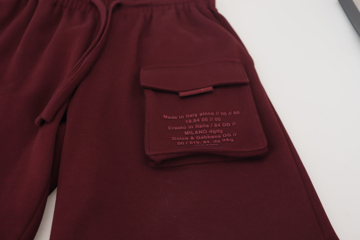 Maroon Dolce & Gabbana Casual Cargo Shorts