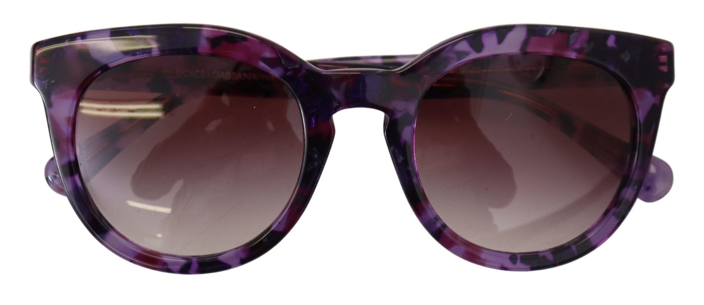 Chic Tortoiseshell Purple Lens Sunglasses