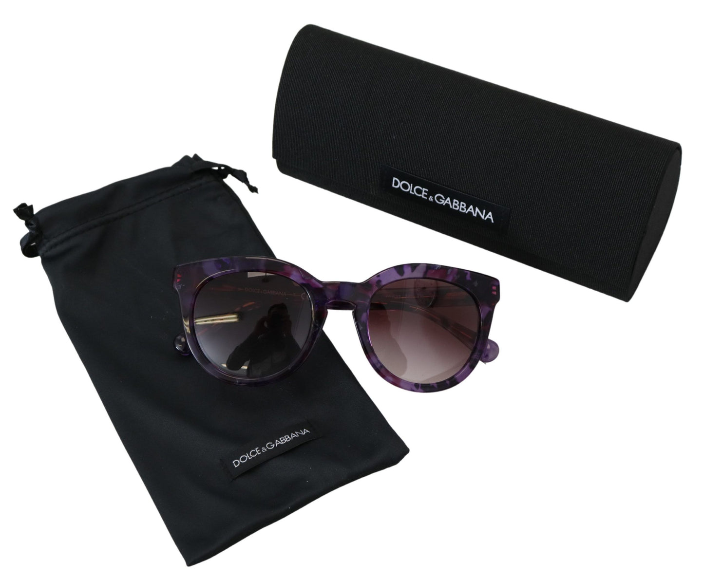 Chic Tortoiseshell Purple Lens Sunglasses