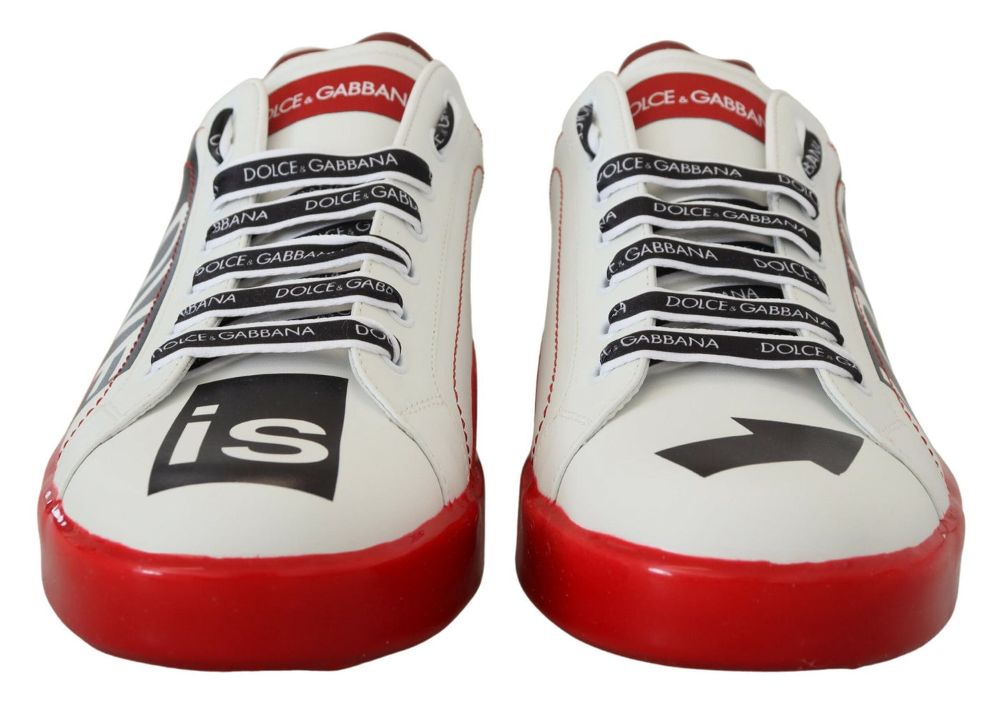 Exclusive Red & White Love Motif Sneakers