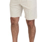 White Chinos Cotton Stretch Casual Shorts